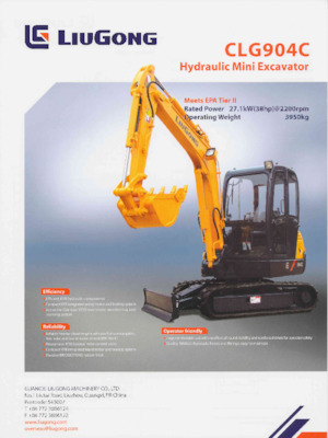 Mini Excavators Liugong CLG904C 