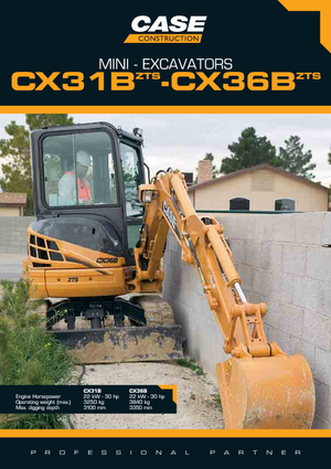 Mini Excavators Case CX36B ZTS