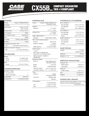 Mini Excavators Case CX55B MTS
