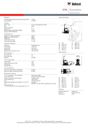 Mini Excavators Bobcat E10