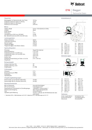 Mini Excavators Bobcat E 16