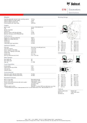 Mini Excavators Bobcat E 16