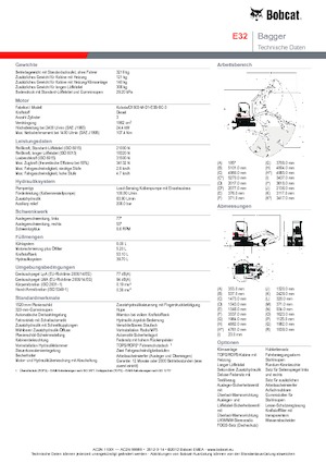 Mini ekskavatörler Bobcat E32