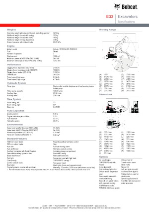 Mini ekskavatörler Bobcat E32