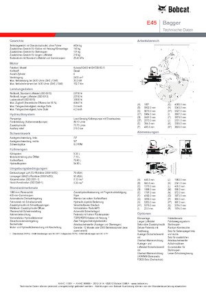 Mini ekskavatörler Bobcat E45