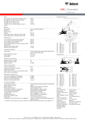 Mini ekskavatörler Bobcat E45