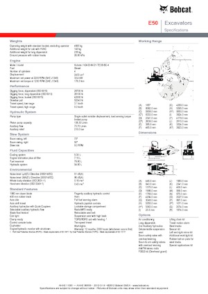 Mini ekskavatörler Bobcat E50z