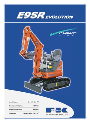 Mini ekskavatörler Fiat Kobelco E 9 SR