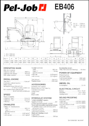 Mini ekskavatörler Pel-Job EB 406