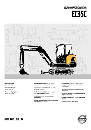 Mini ekskavatörler Volvo EC35C