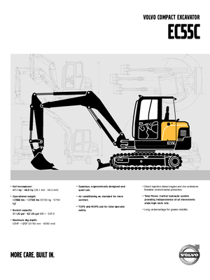 Mini Excavators Volvo EC55C