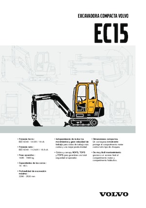 Mini Excavators Volvo EC15 XR