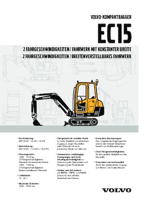 Mini Excavators Volvo EC15 XT