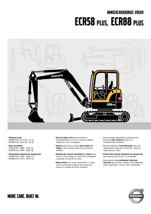 Mini ekskavatörler Volvo ECR58