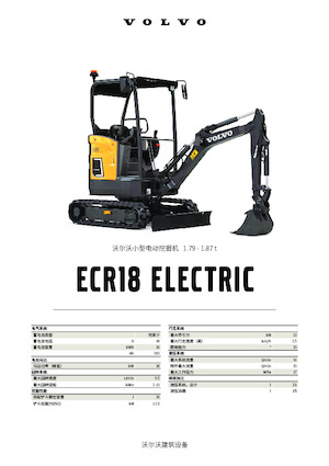 Mini ekskavatörler Volvo ECR18 ELECTRIC