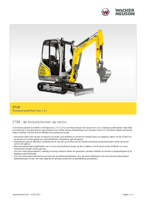 Mini ekskavatörler Wacker Neuson ET18