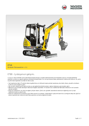 Mini Excavators Wacker Neuson ET 18