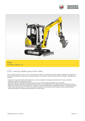 Mini Excavators Wacker Neuson ET20