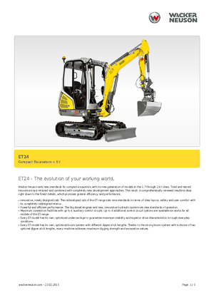 Mini Excavators Wacker Neuson ET24