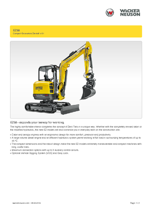 Mini Excavators Wacker Neuson EZ38
