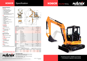 Mini Excavators Hanix H 36 R