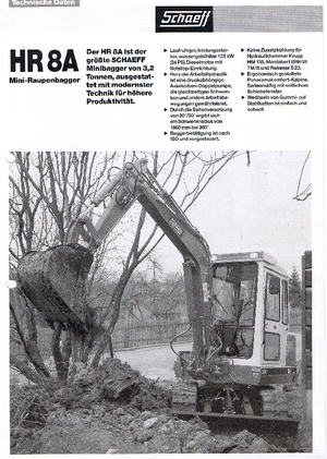 Mini Excavators Terex-Schaeff HR 8 A