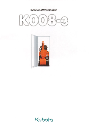 Mini ekskavatörler Kubota K008-3G