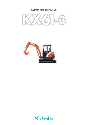 Mini Excavators Kubota KX61-3 GL