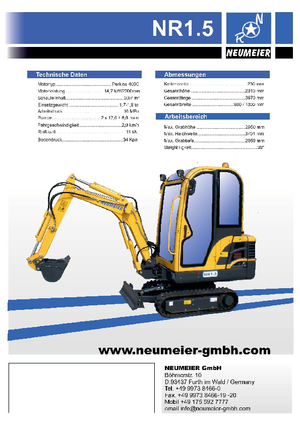 Mini ekskavatörler Neumeier NR 1.5