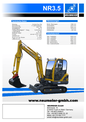 Mini Excavators Neumeier NR 3.5