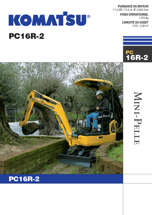Mini ekskavatörler Komatsu PC16R-2