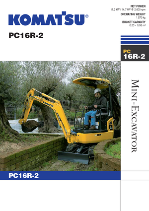 Mini ekskavatörler Komatsu PC16R-2