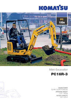 Mini ekskavatörler Komatsu PC16R-3HS