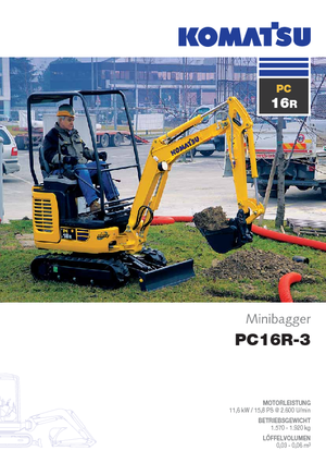 Mini ekskavatörler Komatsu PC16R-3
