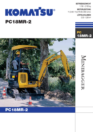 Mini ekskavatörler Komatsu PC18MR-2