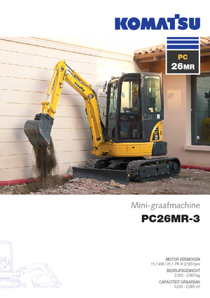 Mini Excavators Komatsu PC26MR-3