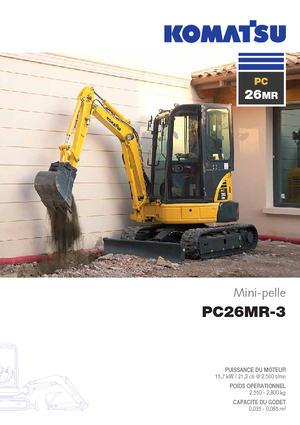 Mini Excavators Komatsu PC26MR-3