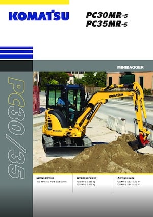 Mini Excavators Komatsu PC35MR-5