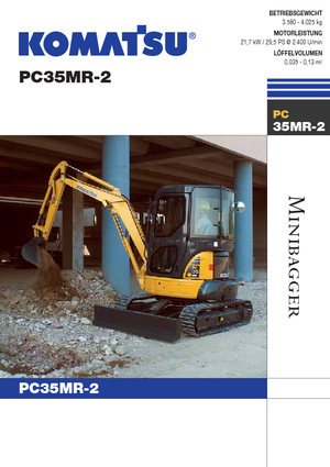 Mini Excavators Komatsu PC35MR-2