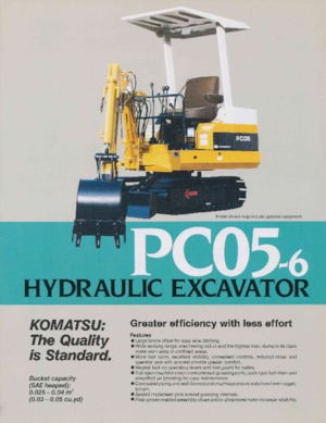 Mini ekskavatörler Komatsu PC05-6
