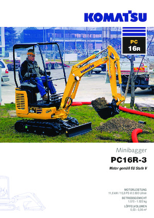 Mini ekskavatörler Komatsu PC16R-3HS