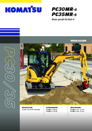 Mini Excavators Komatsu PC35MR-5