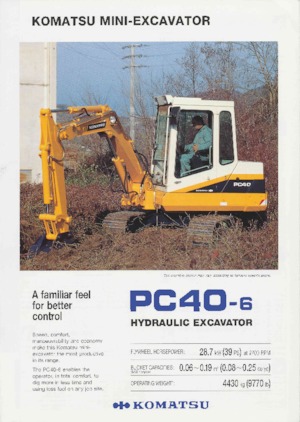Mini Excavators Komatsu PC40-6