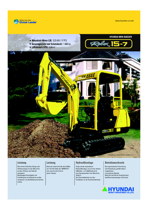 Mini Excavators Hyundai R 15-7