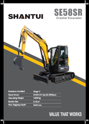 Mini Excavators Shantui SE58SR