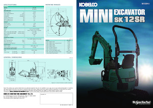 Mini Excavators Kobelco SK 12 SR 3