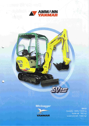 Mini Excavators Yanmar SV 15