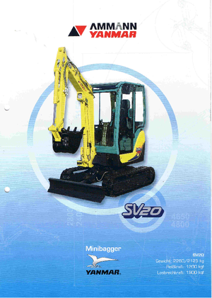 Mini Excavators Yanmar SV 20