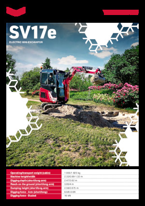 Electric Crawler Excavators Yanmar SV17e