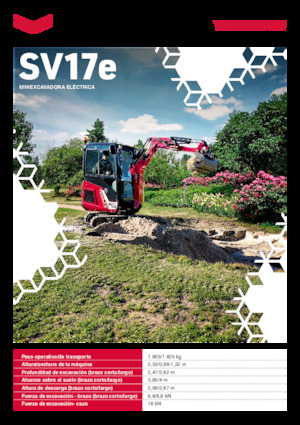 Electric Crawler Excavators Yanmar SV17e